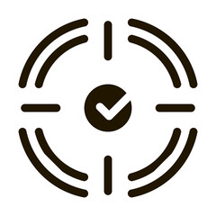 Poster - Target Check Mark Icon Vector Glyph Illustration