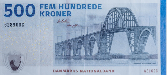 Sticker - World money collection. Fragments of Denmark money