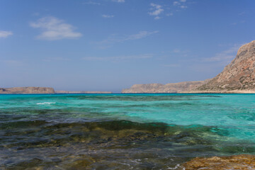 view of Balos Lagoon on Crete island (Greece)