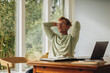 © Jacob Lund - Man at home taking break from work