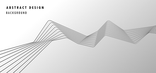 Poster - abstract lines technology tech design smart direction artwork template. geometric design with dynami