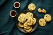 © Barbara - Delicious chocolate chips cookies on plate top view