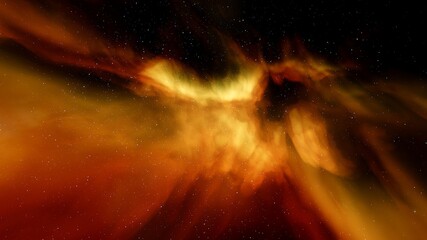 Wall Mural - red-violet nebula in outer space, horsehead nebula, unusual colorful nebula in a distant galaxy, red