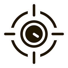 Poster - Target Clock Time Icon Vector Glyph Illustration