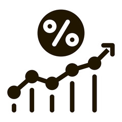 Poster - Grow Percent Icon Vector Glyph Illustration