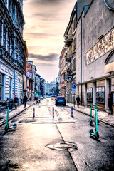 Wall Mural - Sunset scenery towards Krupnicza Street in Cracow