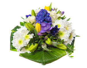 Sticker - Spring flowers bouquet Roses tulips hyacinth