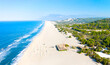 Aereal view of an untouched Patara Beach in Antalya, Turkey