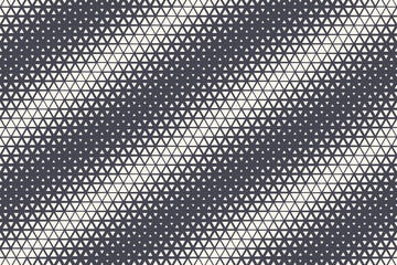 Wall Mural - Triangular Halftone Texture Vector Geometric Technology Abstract Background. Half Tone Triangles Retro Colored Pattern. Minimal 80s Style Dynamic Tech Structure Wallpaper