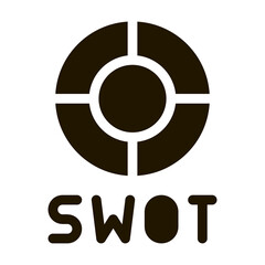 Poster - Swot Circle Form Icon Vector Glyph Illustration