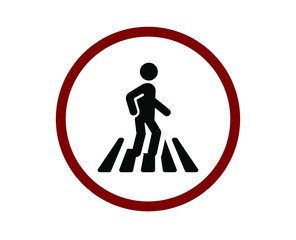 Poster - No crossing vector icon.  Editable stroke. Linear style sign for use on web design and mobile apps, logo. Symbol illustration. Pixel vector graphics - Vector
