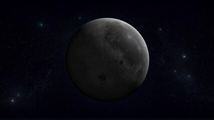 Canvas Print - Moon closeup showing the details of the lunar surface.