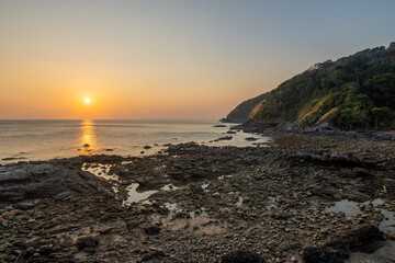 Colourful sunset in Thailand .