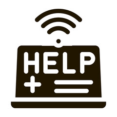 Poster - Web Medicine Help Icon Vector Glyph Illustration