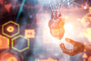 Innovative medicine concept. Heart symbol