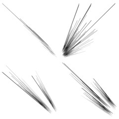 Poster - Radial lines in perspective. Comic FX dynamic lines. Firework, 3D vanishing lines