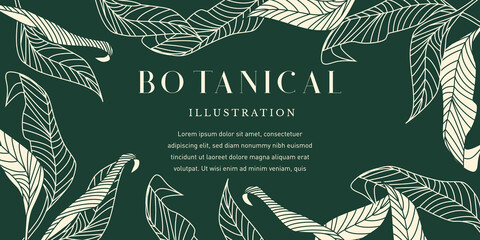 Canvas Print - Green Botanical Illustration