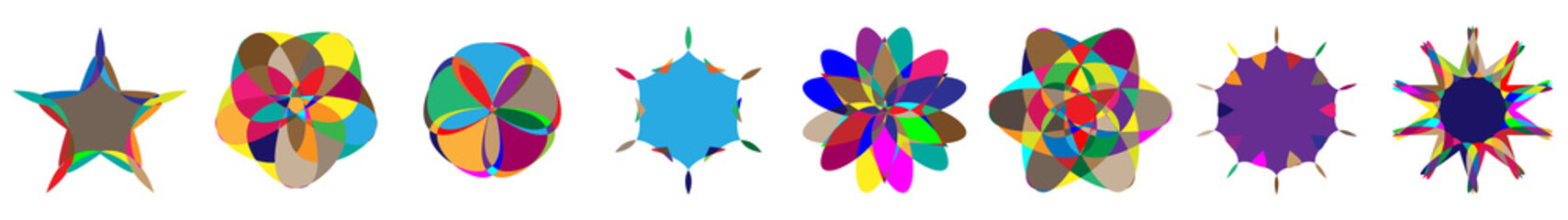 Poster - Abstract motif, mandala shape design element