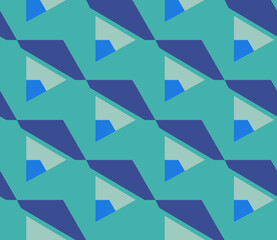 Poster - Spring seamless geometric pattern with the image of architecture, construction, blocks. Vector design for web banner, business presentation, brand package, fabric, print, wallpaper, postcard.