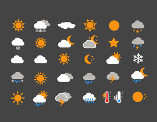 weather icons vector illustration