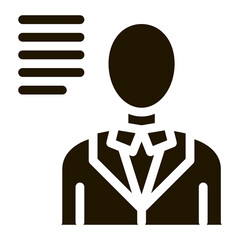Poster - Human Silhouette Icon Vector Glyph Illustration