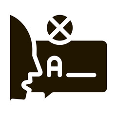 Poster - Mispronunciation Icon Vector Glyph Illustration