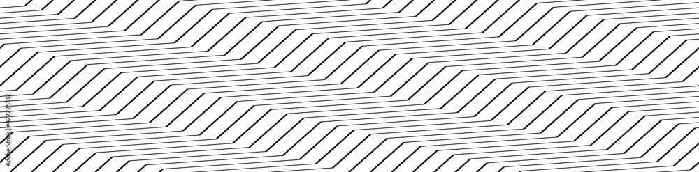 Zig-zag, crisscross Lines horizontal rectangle pattern, background. Seamless, Repeatable - obrazy, fototapety, plakaty 