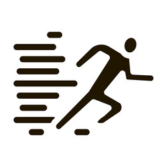 Poster - Running Human Icon Vector Glyph Illustration