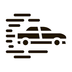 Poster - Car High Speed Icon Vector Glyph Illustration