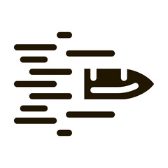 Poster - Flying Bullet Icon Vector Glyph Illustration