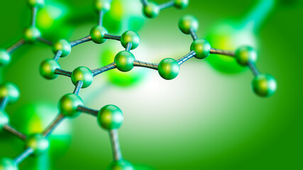 Wall Mural - concept of molecular structure, 3d illustration