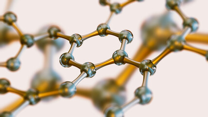 Wall Mural - concept of molecular structure, 3d illustration
