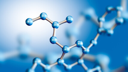 Wall Mural - concept of molecular structure, 3d illustration