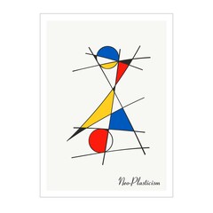 Wall Mural - Modern Poster, Artwork inspired postmodern in the style of Neoplasticism, Bauhaus, Mondrian. Perfect for interior design, printing, web design.
