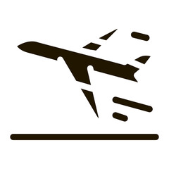 Poster - Take Off Airplane Airport Icon Vector