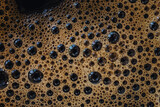 Fototapeta Boho - Macro shot of espresso foam. Coffee background.