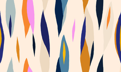 hand drawn trendy minimal abstract pattern. creative collage contemporary seamless pattern. fashiona