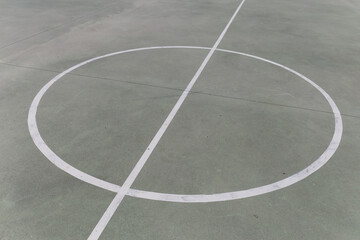 Poster - basketball midfield, outdoor