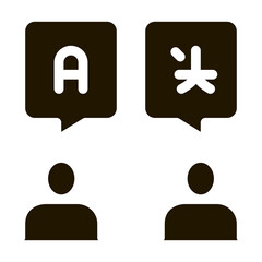 Aufkleber - Discuss Different Languages Icon Vector