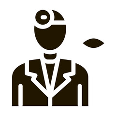 Poster - Oculist Doctor Silhouette Icon Vector