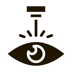 Sticker - Eye Laser Correction Device Icon Vector