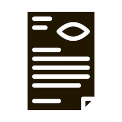 Poster - Eye Disease History Document Icon Vector