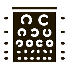 Sticker - Eyes Ophthalmic Test Chart Icon Vector