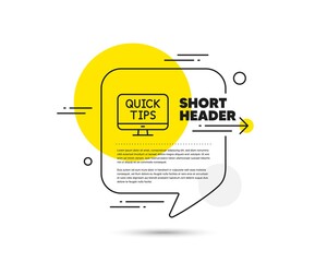 Poster - Quick tips line icon. Helpful tricks sign. Vector