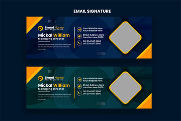 Elegant Corporate Minimal email signature Flat Mail template or email footer and personal Business Mobile Corporate EMAIL signature design