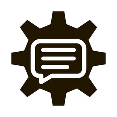 Poster - Quote Frame In Gear Center Icon Vector