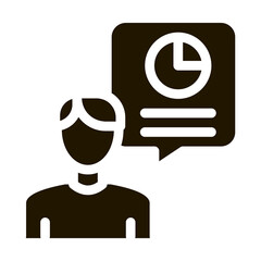 Aufkleber - Human Talk About Statistics Icon Vector