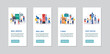 © sabelskaya - Mail service banners for mobile app with people, flat vector illustration.