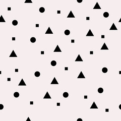 Poster - Abstract Shapes Pattern. Vector Black Shapes Pattern.