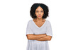 © Krakenimages.com - Young african american girl wearing casual clothes skeptic and nervous, disapproving expression on face with crossed arms. negative person.